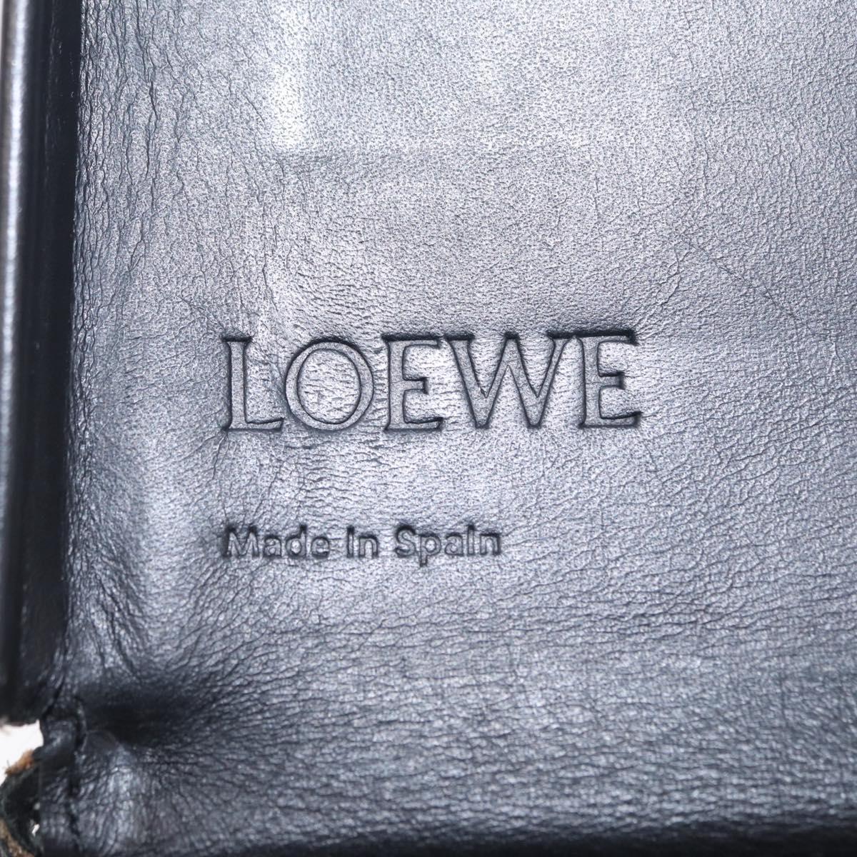 LOEWE Shoulder Pouch Heel Pouch Leather Black Auth 209944