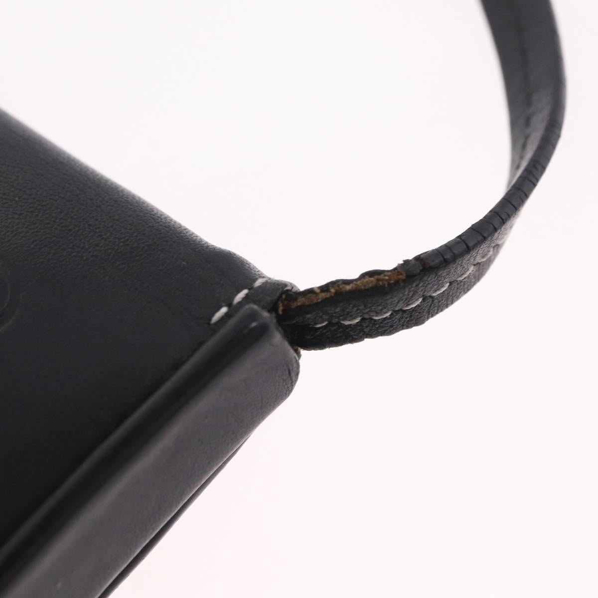 LOEWE Shoulder Pouch Heel Pouch Leather Black Auth 209944
