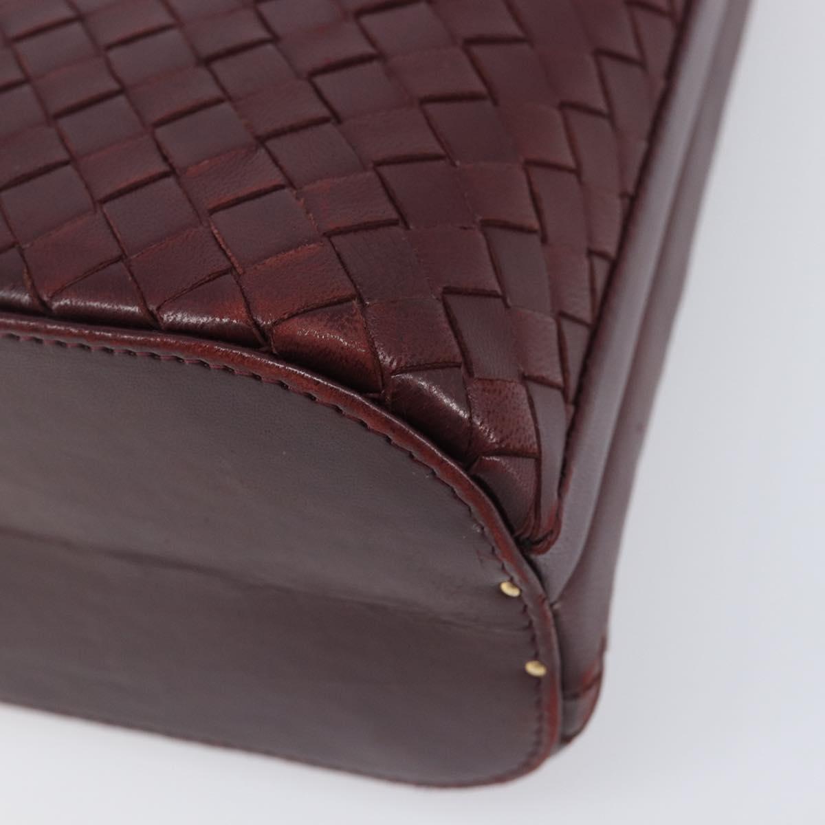 Bottega Veneta INTRECCIATO Hand Bag Leather Red Auth 209946V