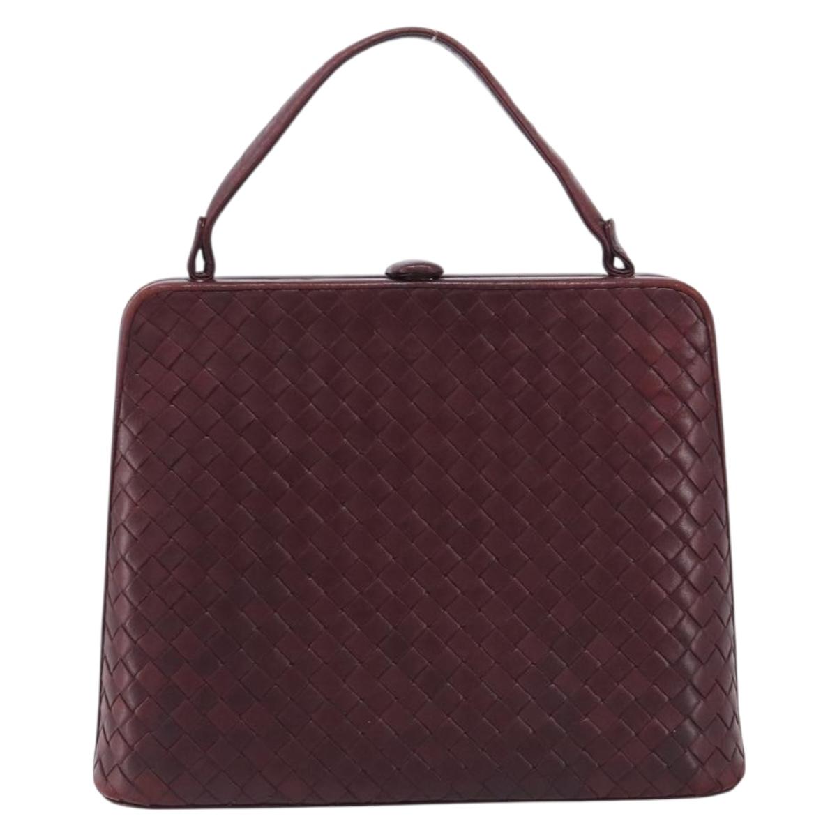 Bottega Veneta INTRECCIATO Hand Bag Leather Red Auth 209946V