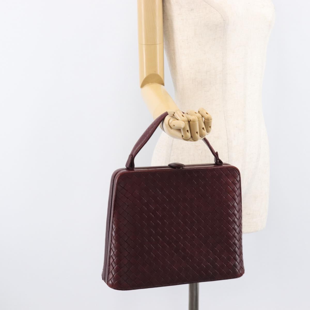 Bottega Veneta INTRECCIATO Hand Bag Leather Red Auth 209946V