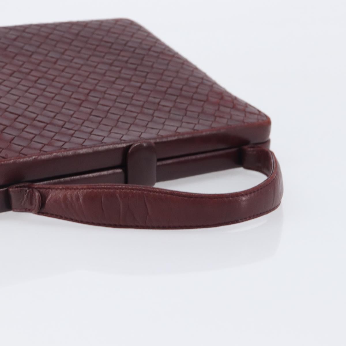 Bottega Veneta INTRECCIATO Hand Bag Leather Red Auth 209946V