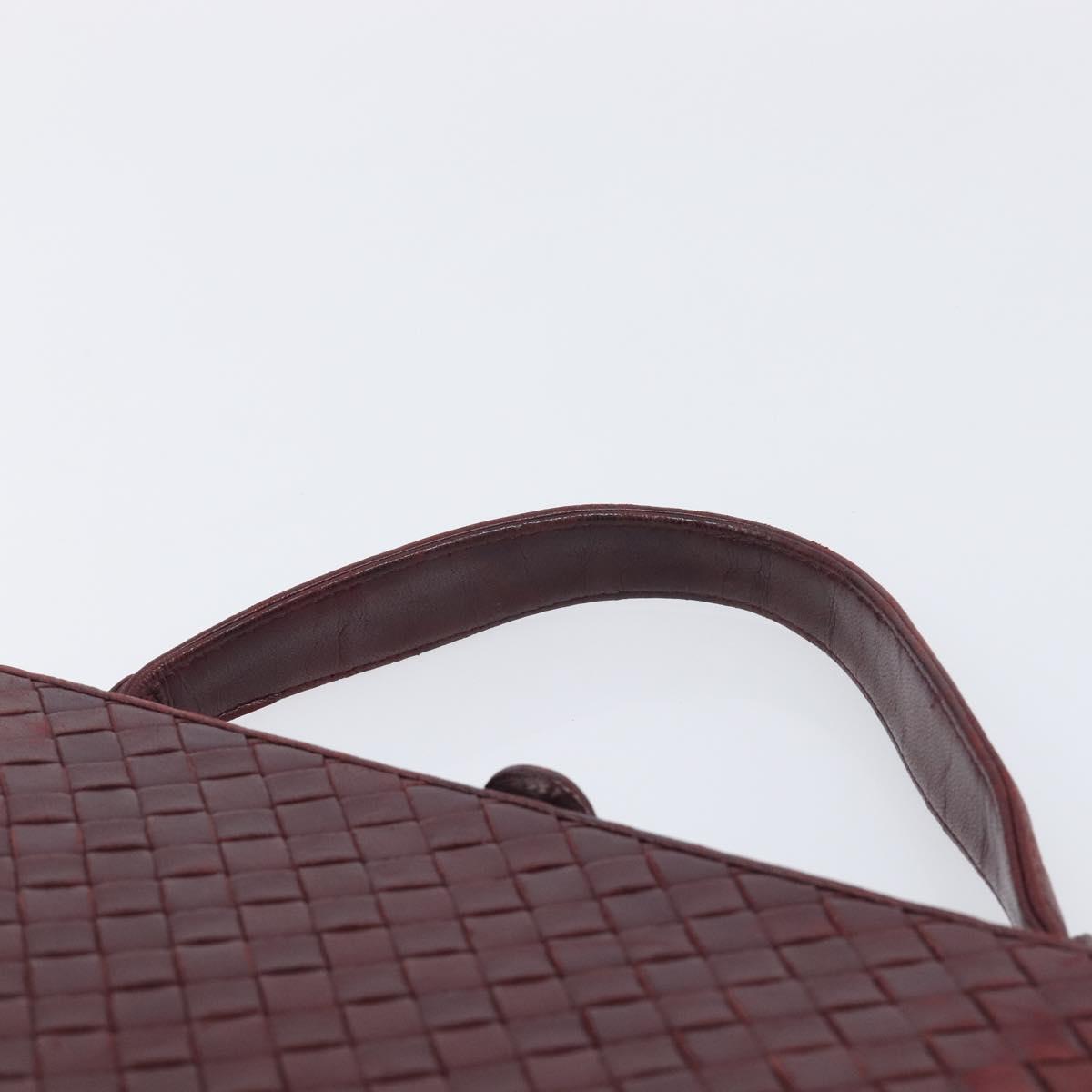 Bottega Veneta INTRECCIATO Hand Bag Leather Red Auth 209946V