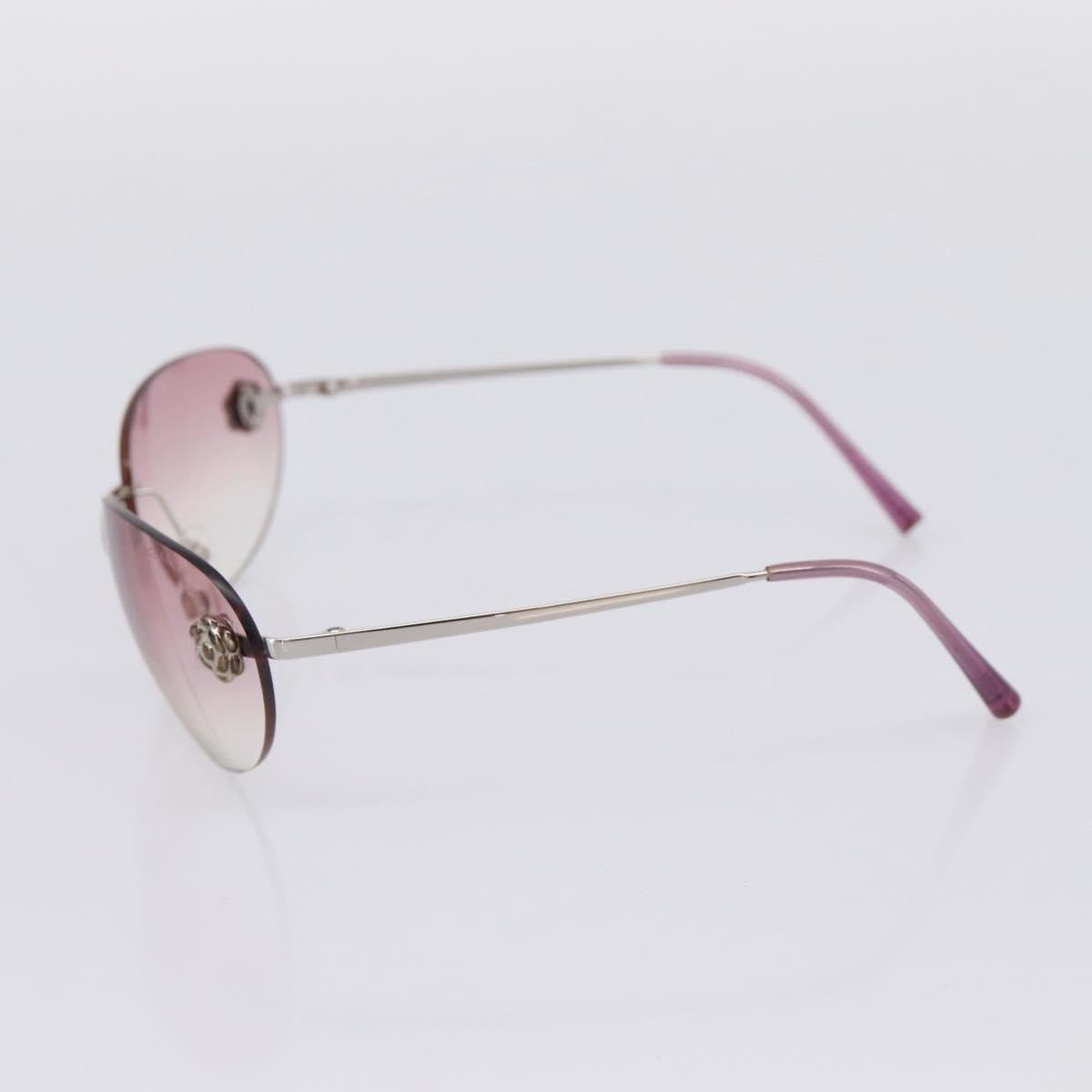 CHANEL Camelia Sunglasses Metal Pink CC Auth 209949V