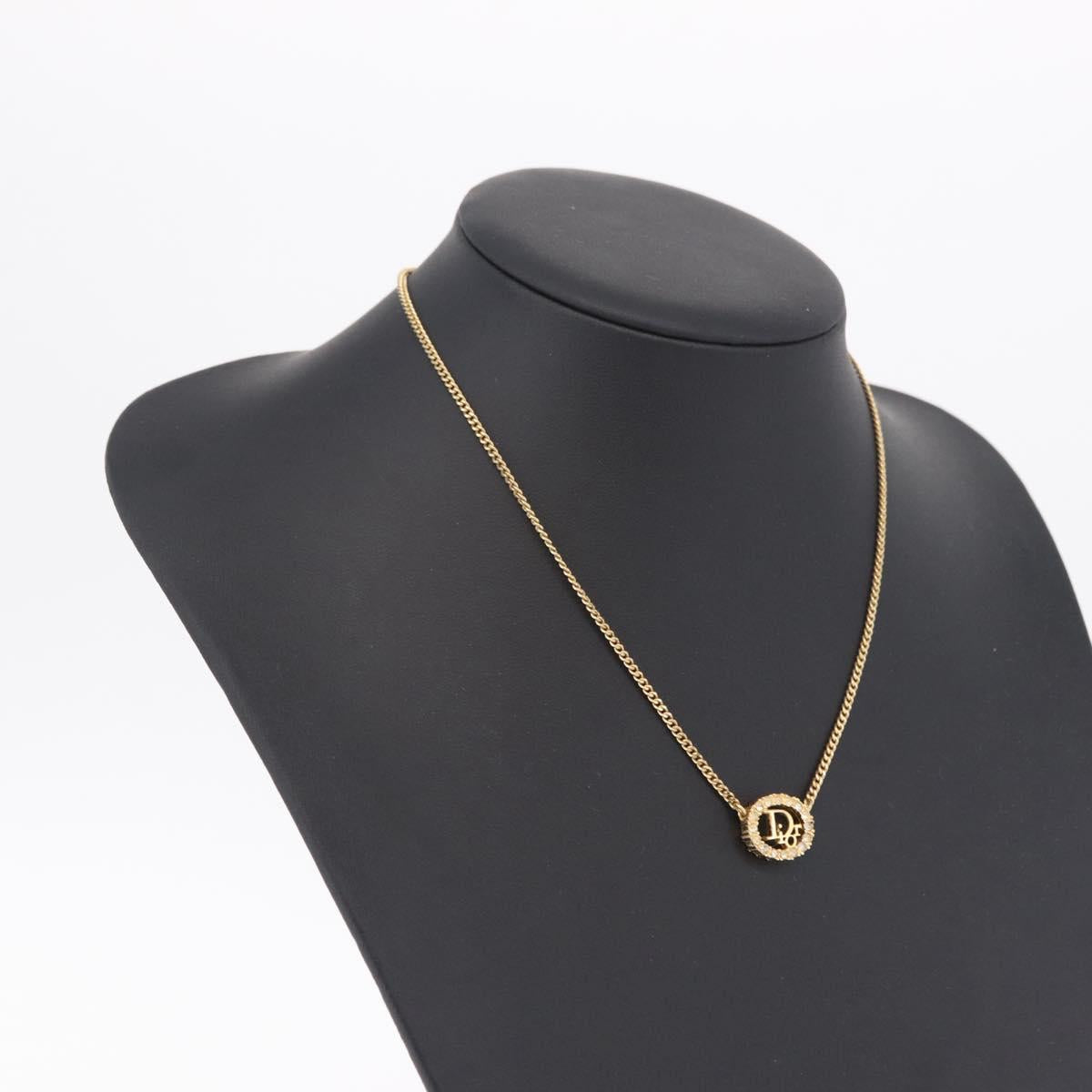 Christian Dior Necklace metal Gold Auth 209951V