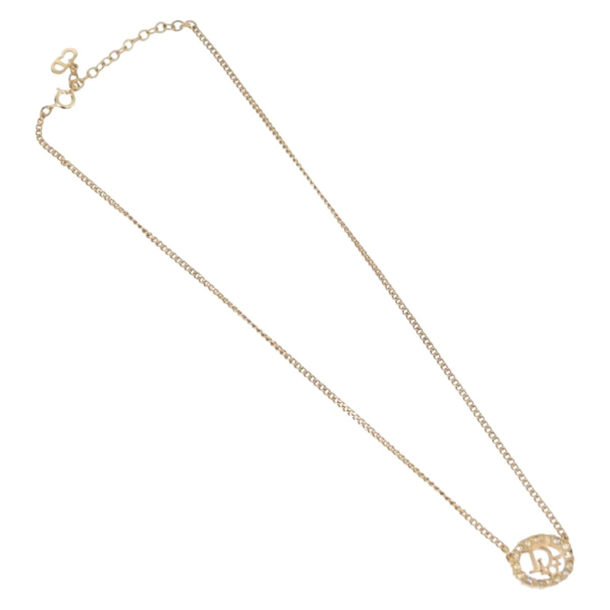 Christian Dior Necklace metal Gold Auth 209951V