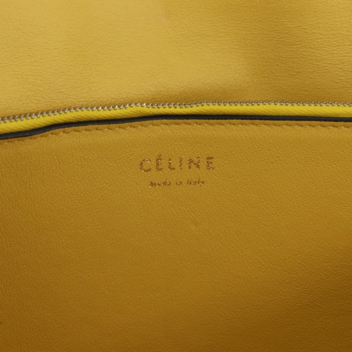 CELINE Clutch Bag Suede Calfskin leather Multicolor Silver Auth 209979A