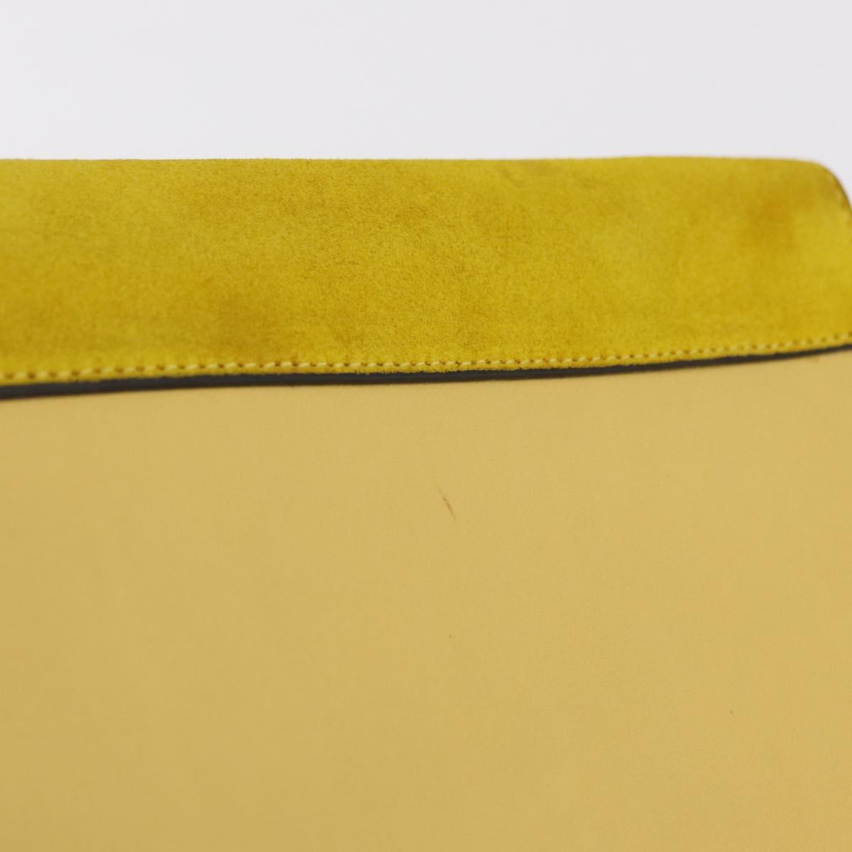 CELINE Clutch Bag Suede Calfskin leather Multicolor Silver Auth 209979A