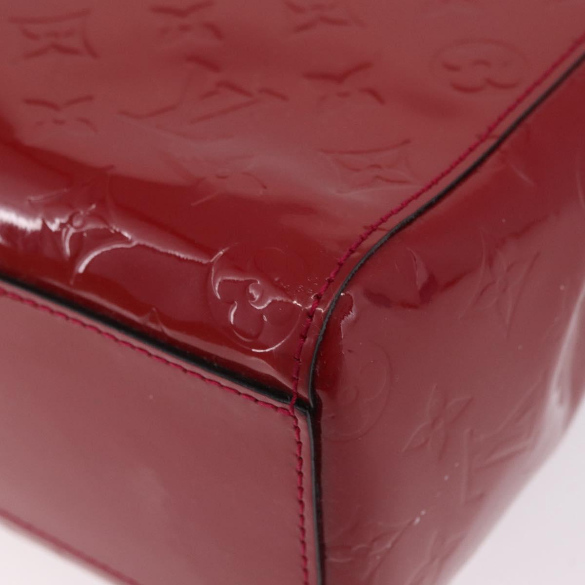 LOUIS VUITTON Monogram Vernis Reade MM Hand Bag Rose Andian LV Auth 209981