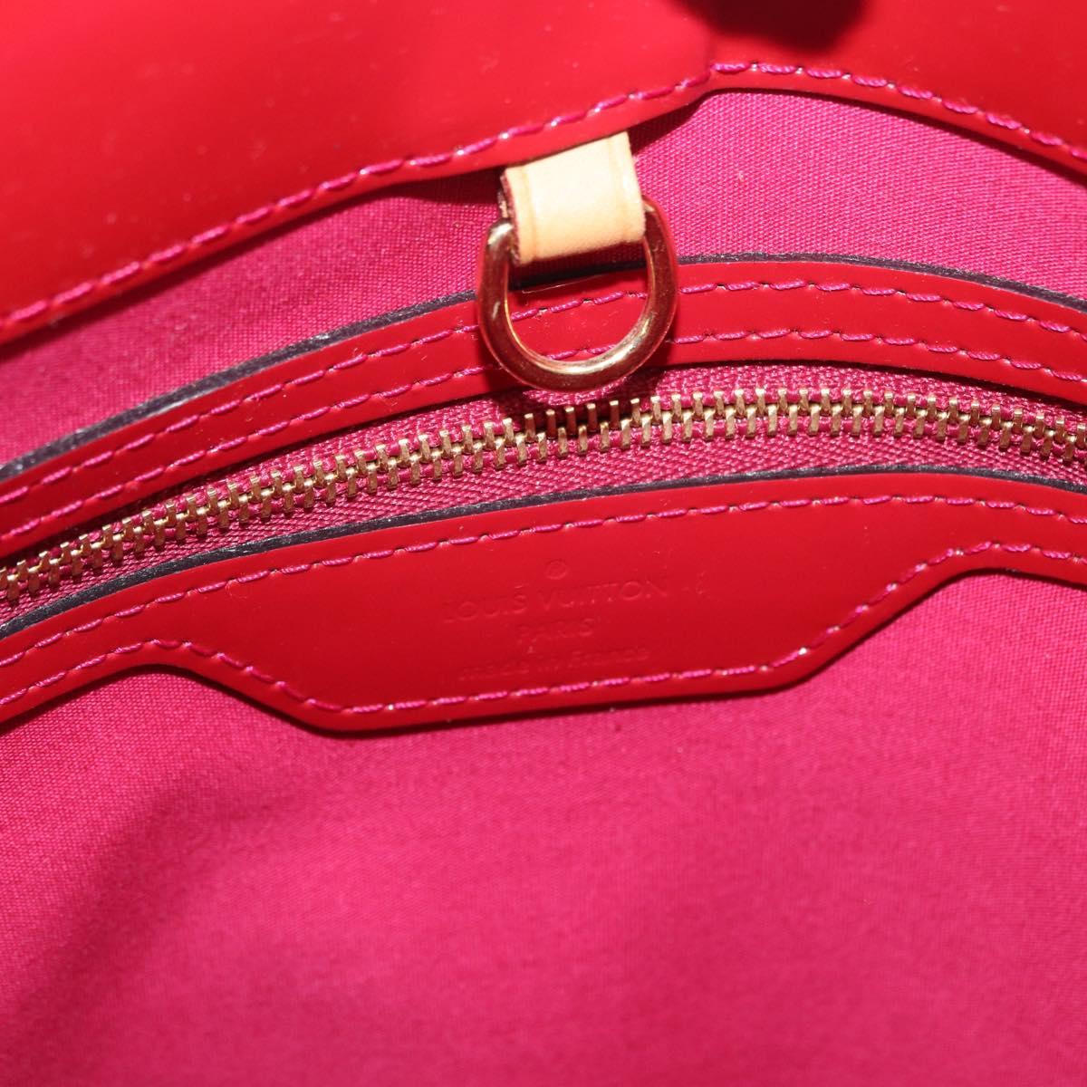 LOUIS VUITTON Monogram Vernis Reade MM Hand Bag Rose Andian LV Auth 209981