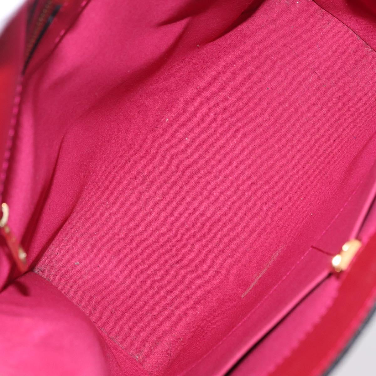 LOUIS VUITTON Monogram Vernis Reade MM Hand Bag Rose Andian LV Auth 209981