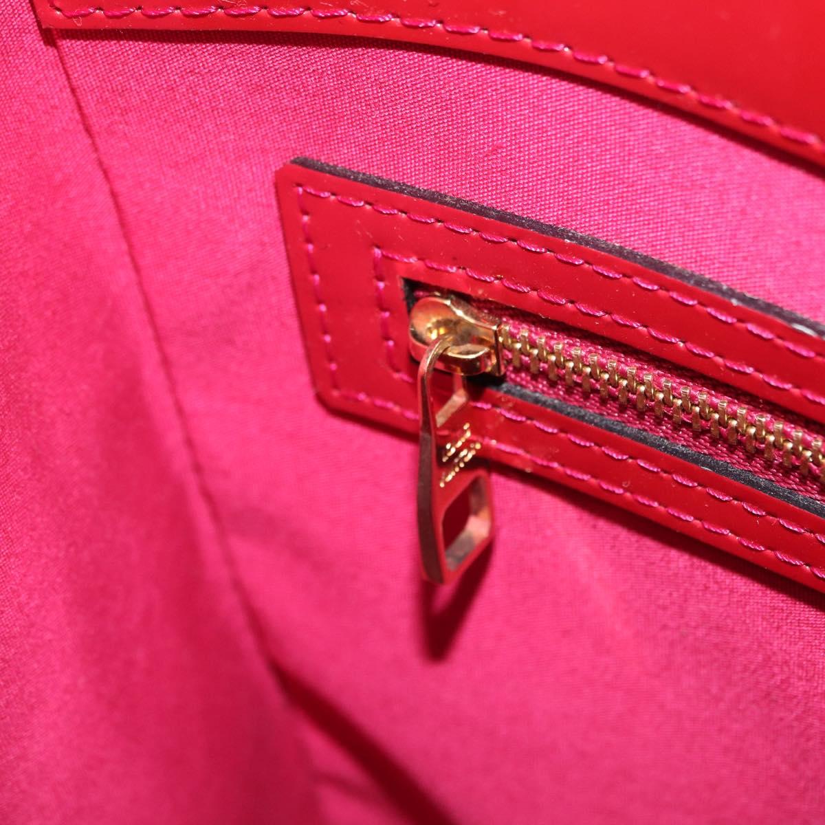 LOUIS VUITTON Monogram Vernis Reade MM Hand Bag Rose Andian LV Auth 209981