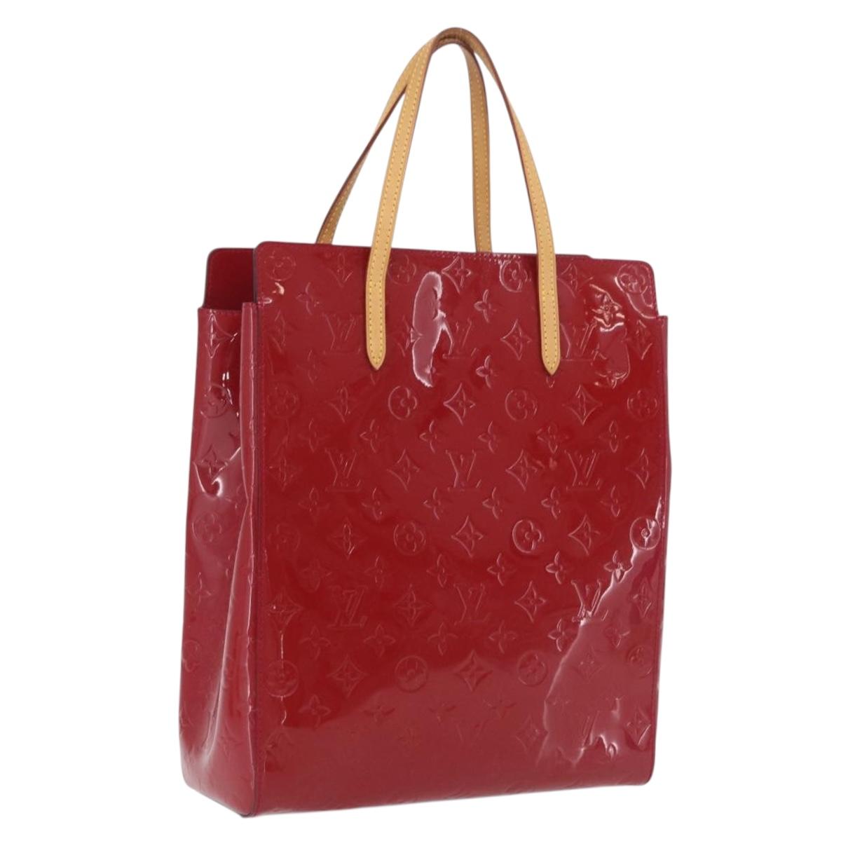 LOUIS VUITTON Monogram Vernis Reade MM Hand Bag Rose Andian LV Auth 209981
