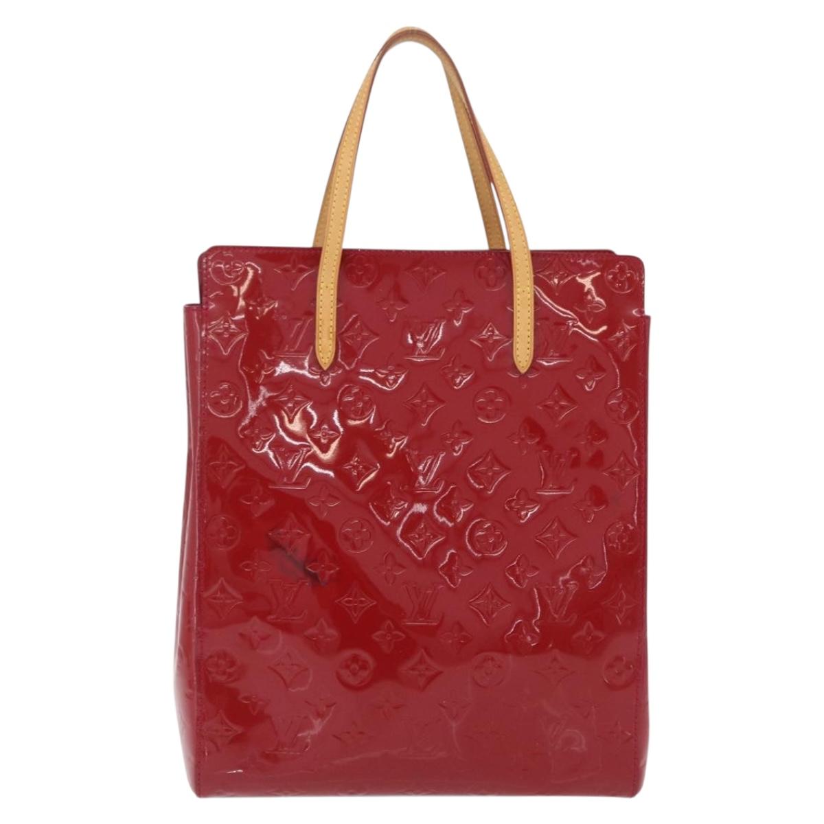 LOUIS VUITTON Monogram Vernis Reade MM Hand Bag Rose Andian LV Auth 209981