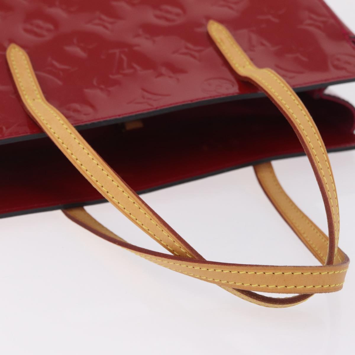 LOUIS VUITTON Monogram Vernis Reade MM Hand Bag Rose Andian LV Auth 209981