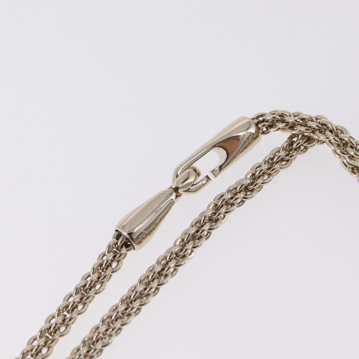 Valentino Chain Shoulder Bag Leather Light Blue Gold Auth 209984V