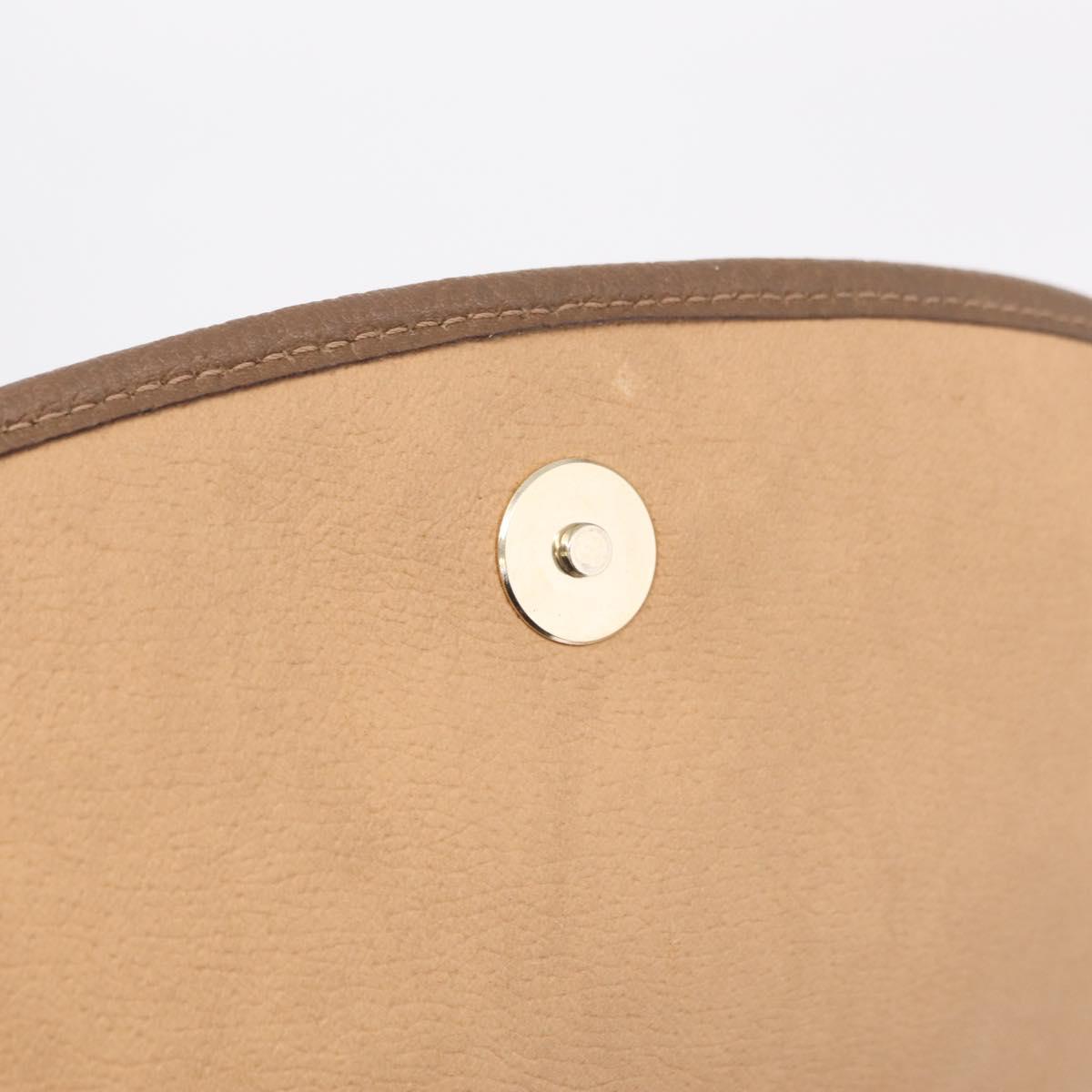 GUCCI GG Supreme Web Sherry Line Clutch Bag PVC Beige Gold 89 01 030 Auth 209986