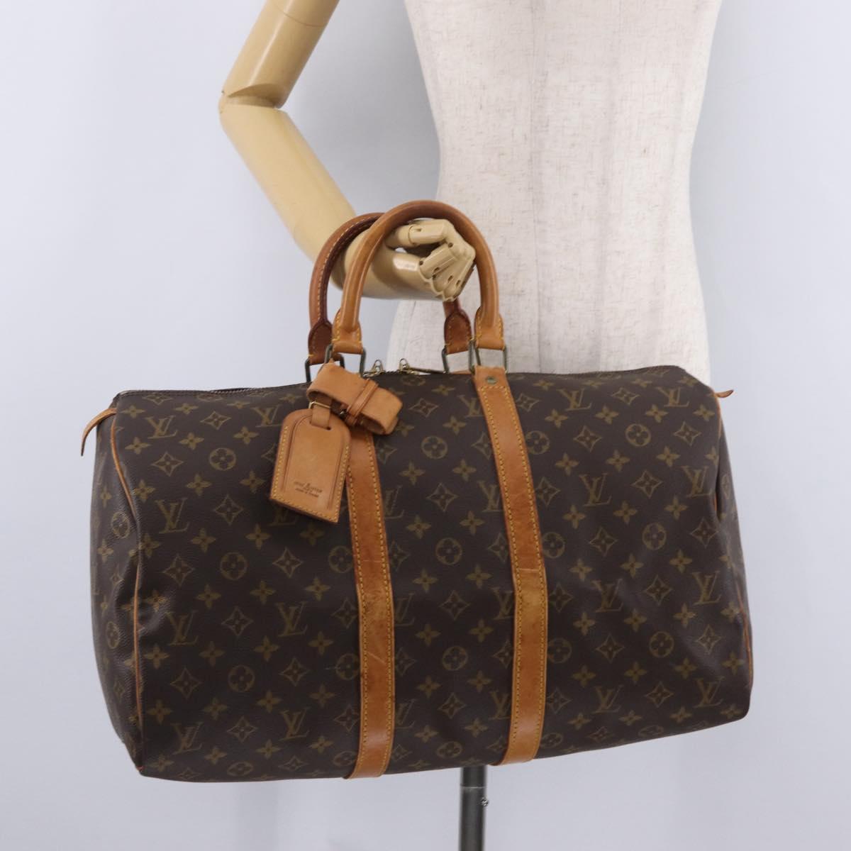 LOUIS VUITTON Monogram Keepall 45 Boston Bag M41428 LV Auth 209993