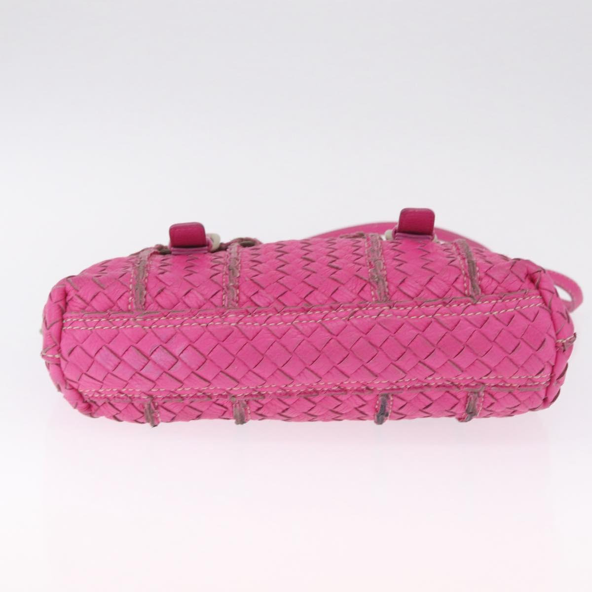 Bottega Veneta INTRECCIATO Hand Bag Leather 2way Pink Auth 210001A