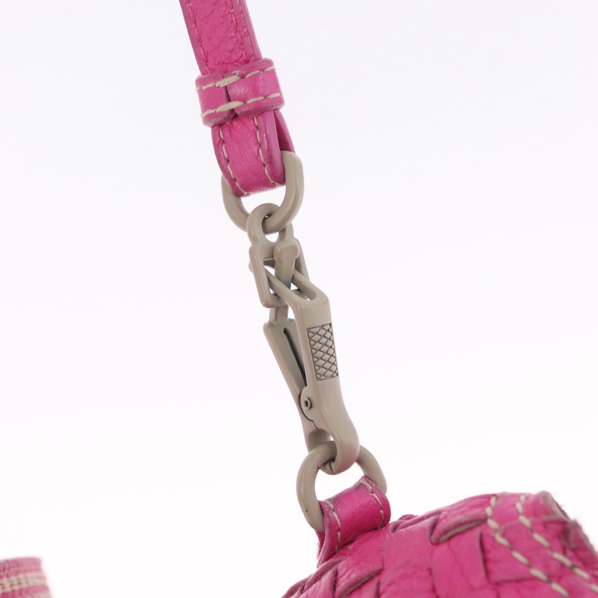 Bottega Veneta INTRECCIATO Hand Bag Leather 2way Pink Auth 210001A