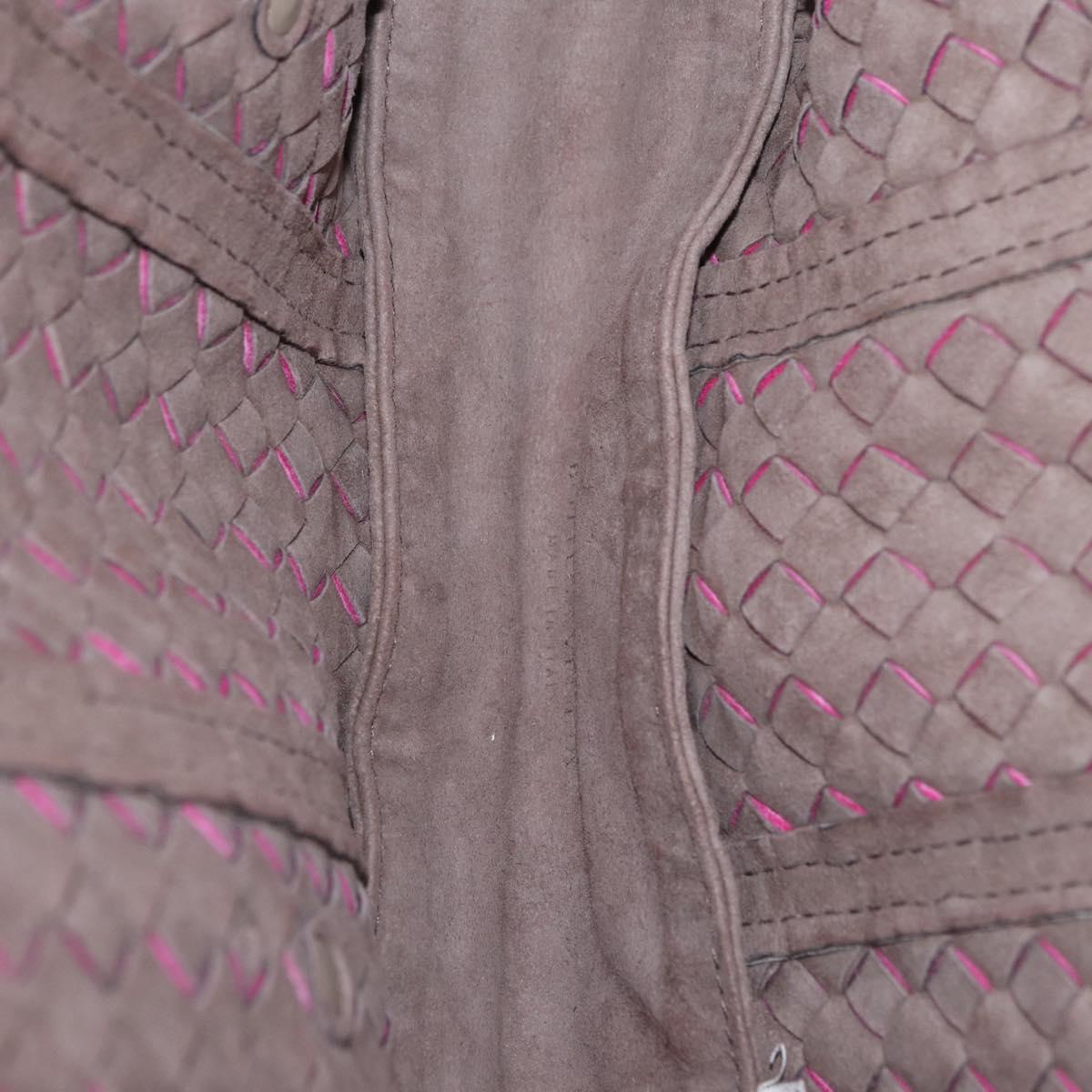 Bottega Veneta INTRECCIATO Hand Bag Leather 2way Pink Auth 210001A