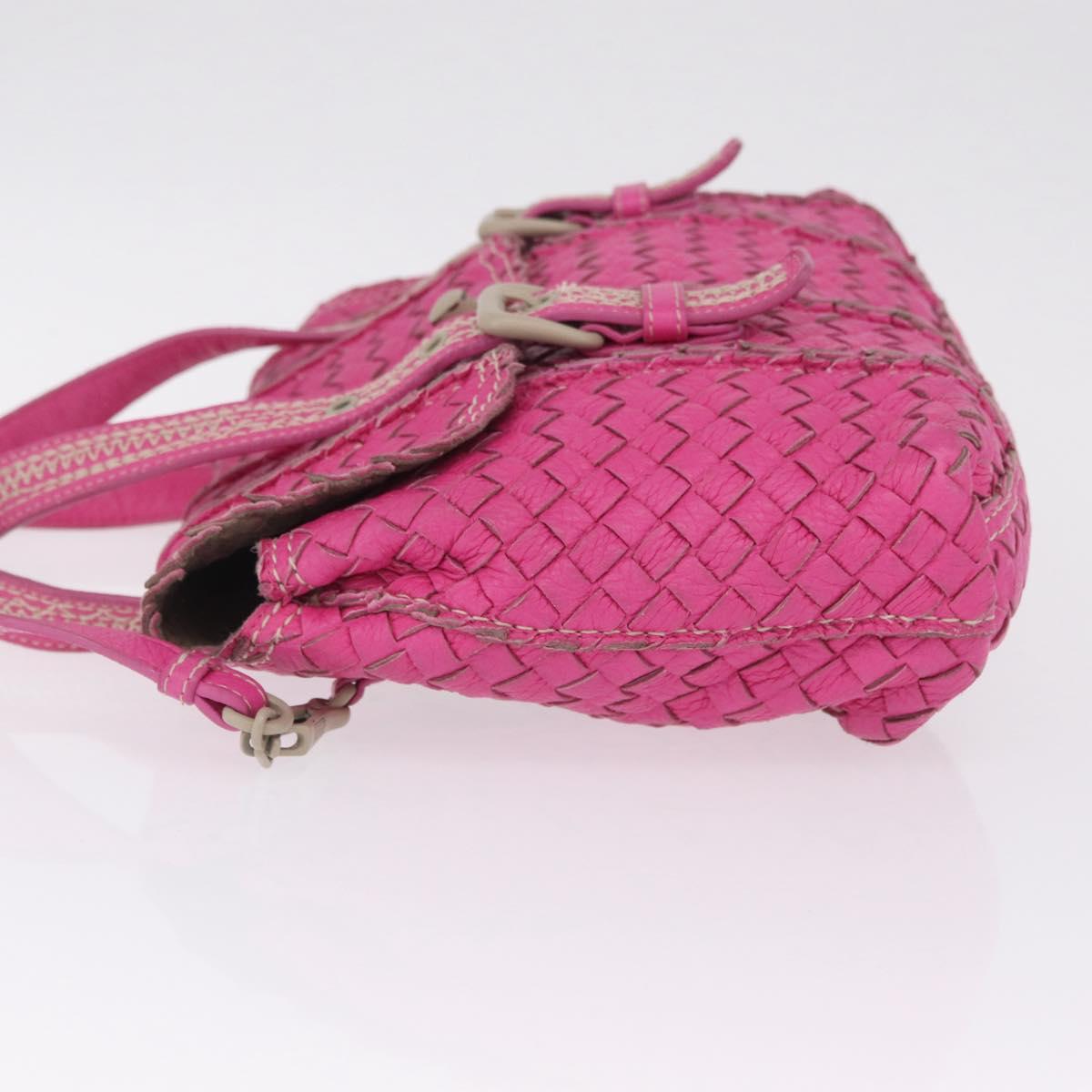 Bottega Veneta INTRECCIATO Hand Bag Leather 2way Pink Auth 210001A
