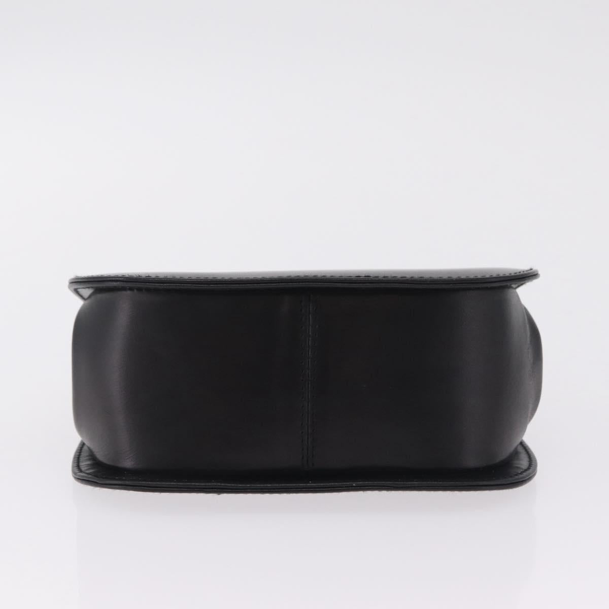 Salvatore Ferragamo Hand Bag Leather Black Gold Auth 210011V