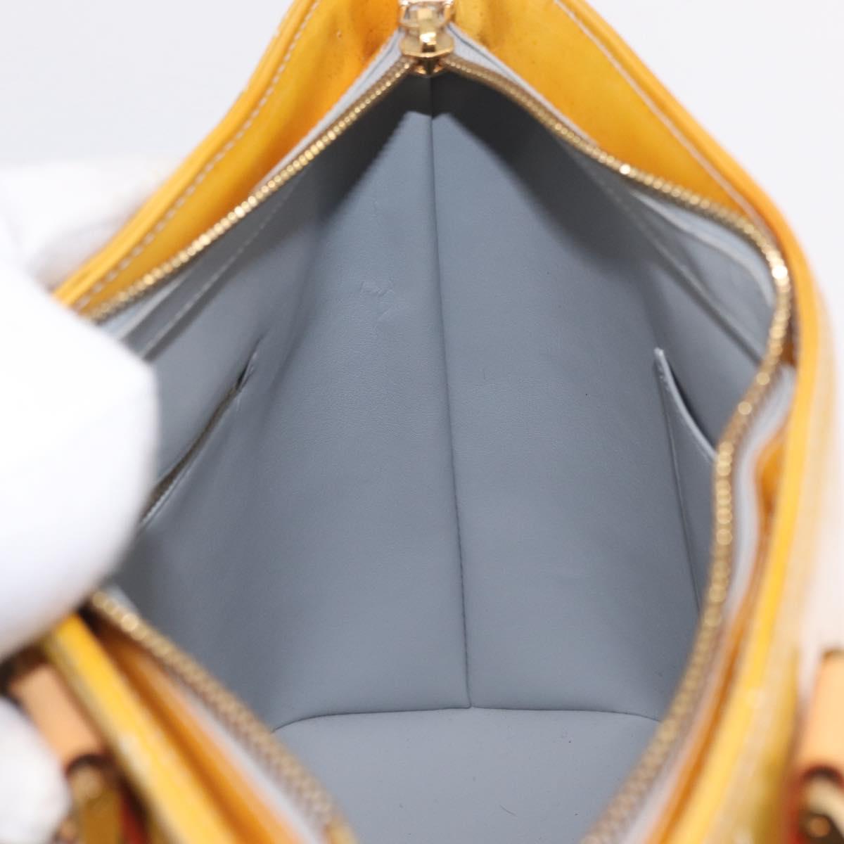 LOUIS VUITTON Monogram Vernis Houston Hand Bag Gris M91053 LV Auth 210014