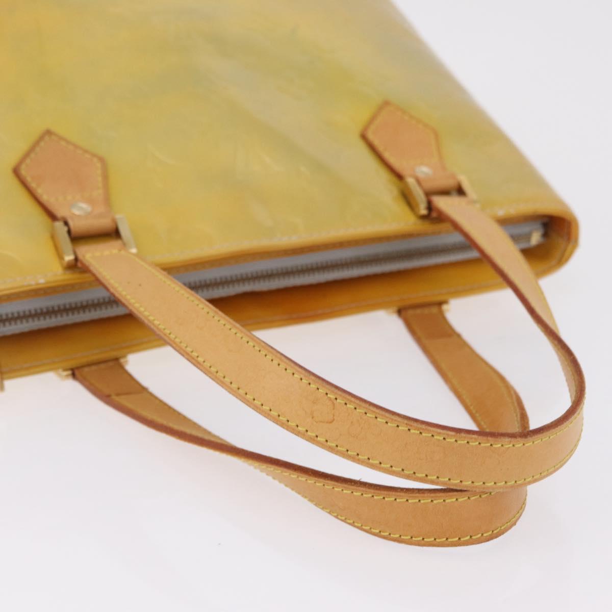 LOUIS VUITTON Monogram Vernis Houston Hand Bag Gris M91053 LV Auth 210014