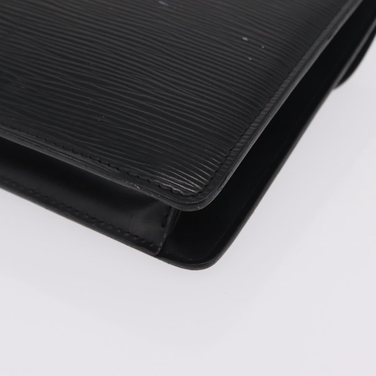 LOUIS VUITTON Epi Montaigne 27 Clutch Bag Black M52652 LV Auth 210021