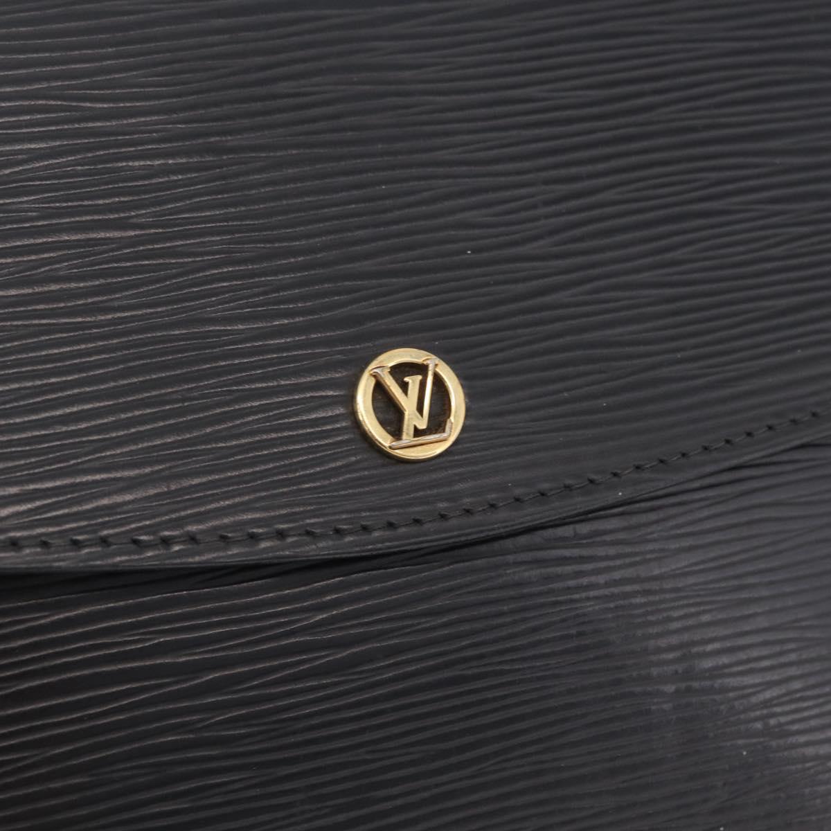 LOUIS VUITTON Epi Montaigne 27 Clutch Bag Black M52652 LV Auth 210021