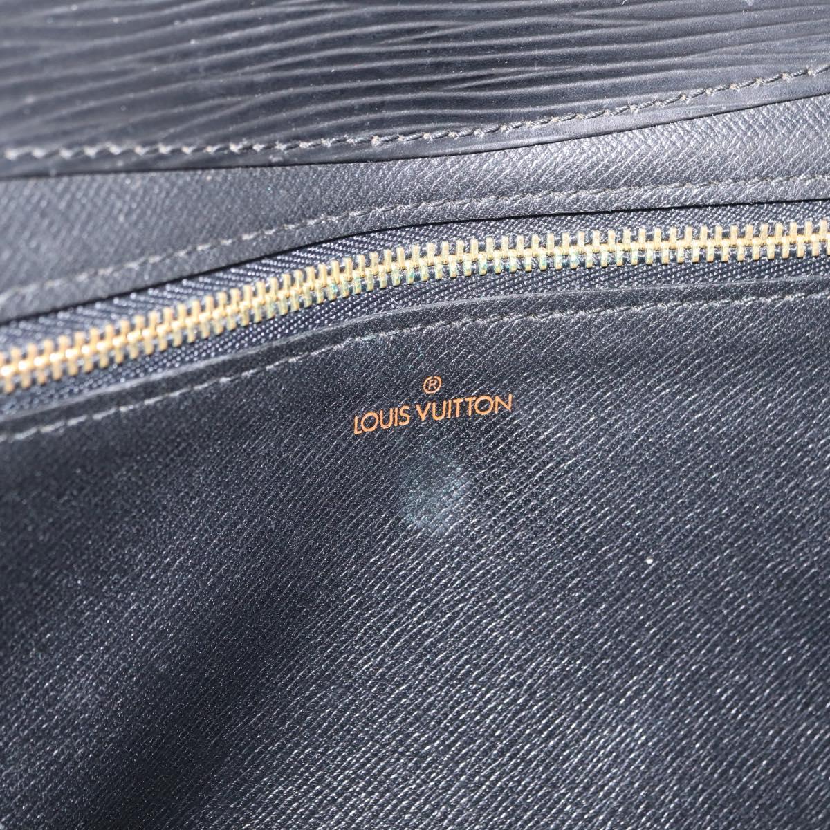 LOUIS VUITTON Epi Montaigne 27 Clutch Bag Black M52652 LV Auth 210021