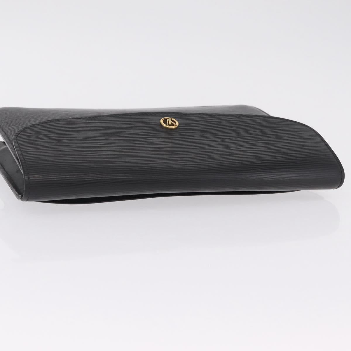 LOUIS VUITTON Epi Montaigne 27 Clutch Bag Black M52652 LV Auth 210021