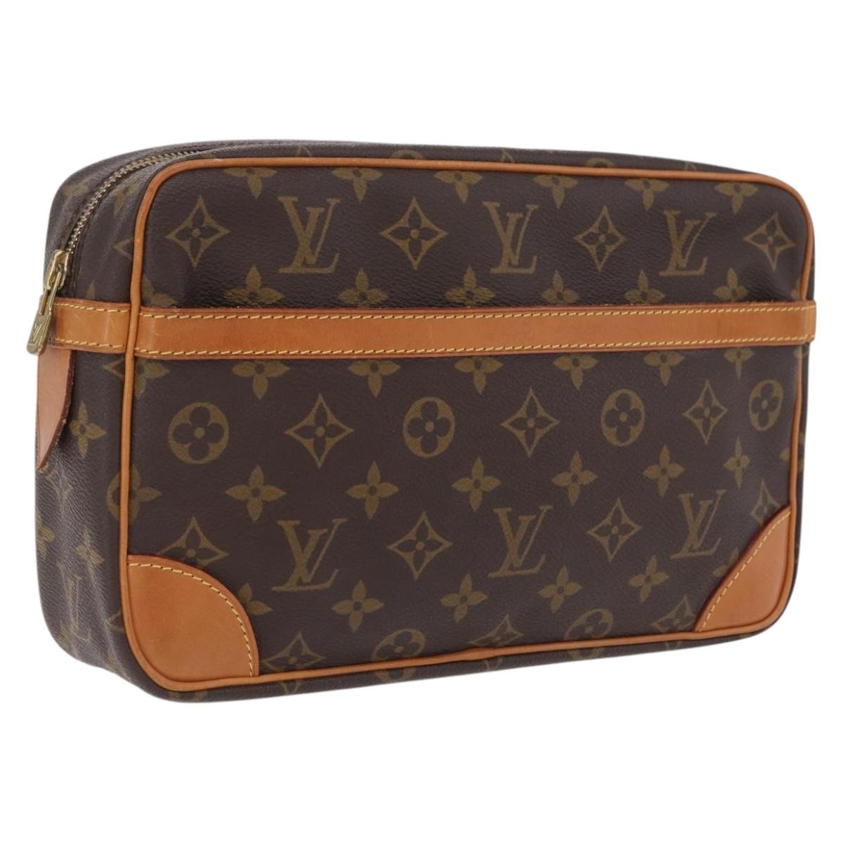 LOUIS VUITTON Monogram Compiegne 28 Clutch Bag M51845 LV Auth 210024