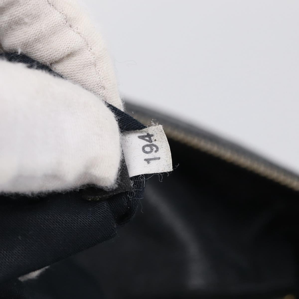 Miu Miu Hand Bag Vitellolux 2way Black Gold Auth 210028V