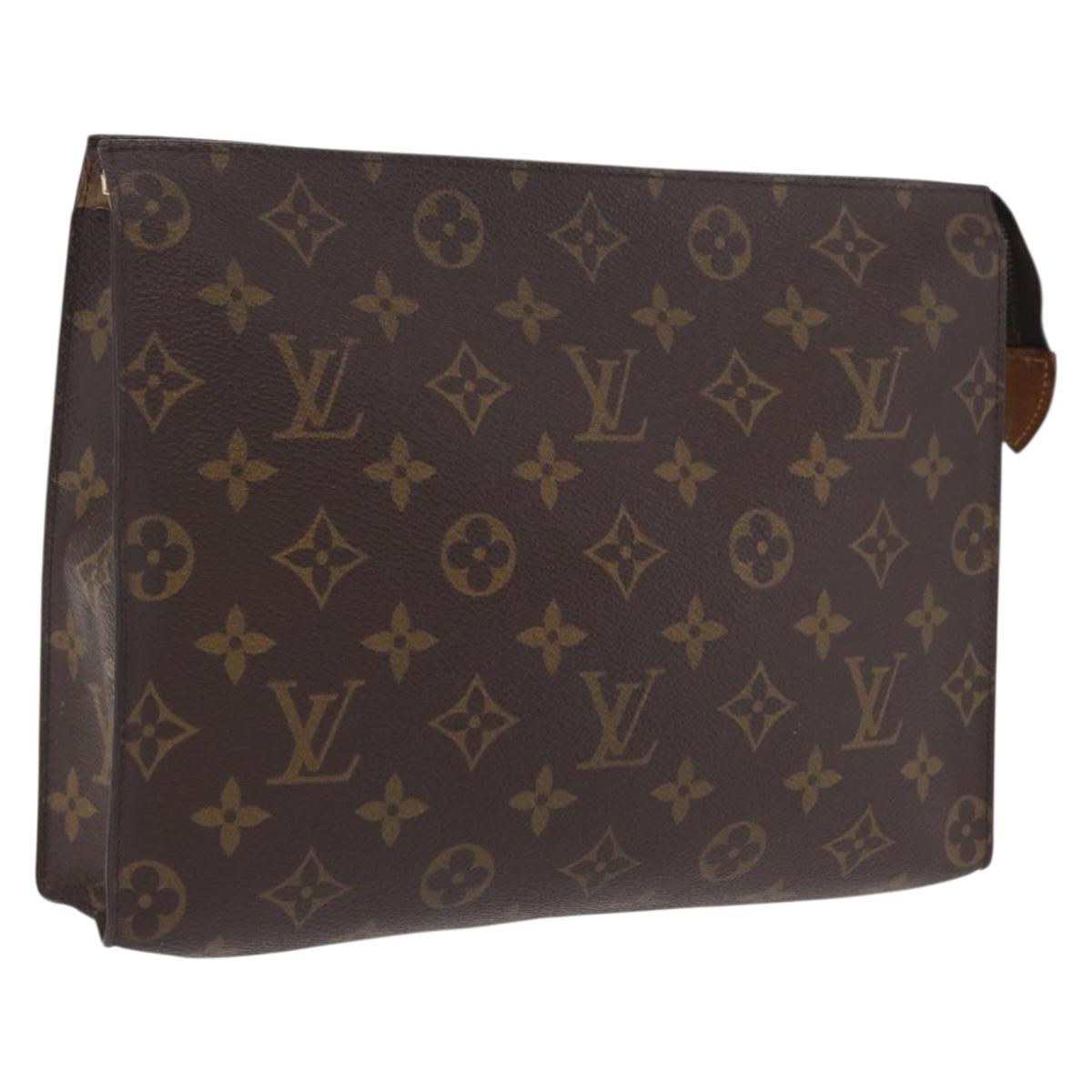 LOUIS VUITTON Monogram Poche Toilette 26 Pouch M47542 LV Auth 210030