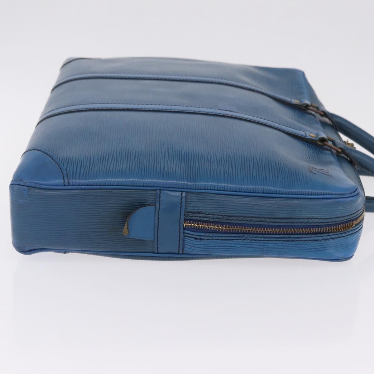 LOUIS VUITTON Epi Porte Documents Voyage Business Bag Blue M54475 LV Auth 210040