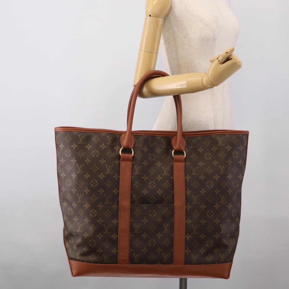 LOUIS VUITTON Monogram Sac Weekend GM Tote Bag M42420 LV Auth 210041A