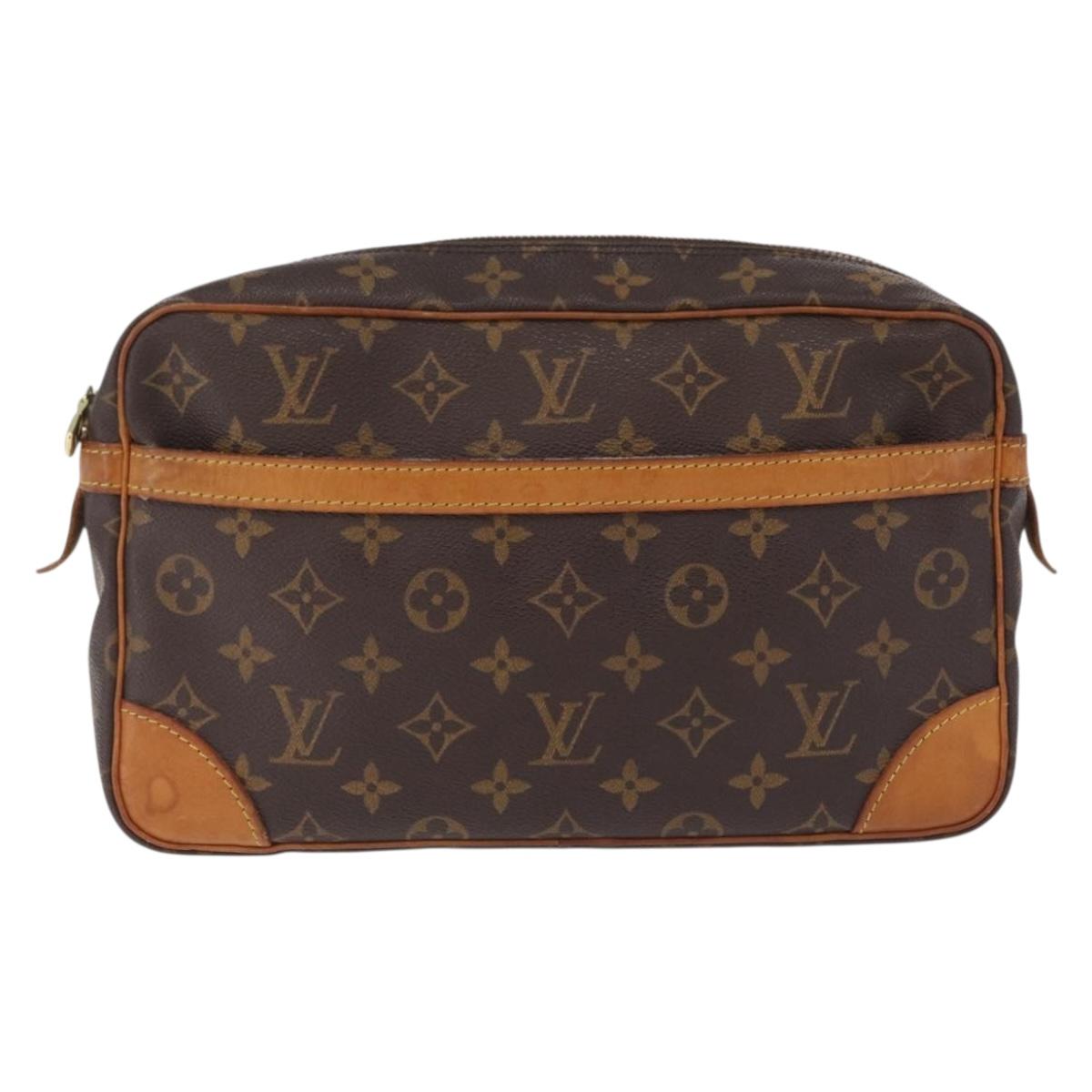 LOUIS VUITTON Monogram Compiegne 28 Clutch Bag M51845 LV Auth 210050