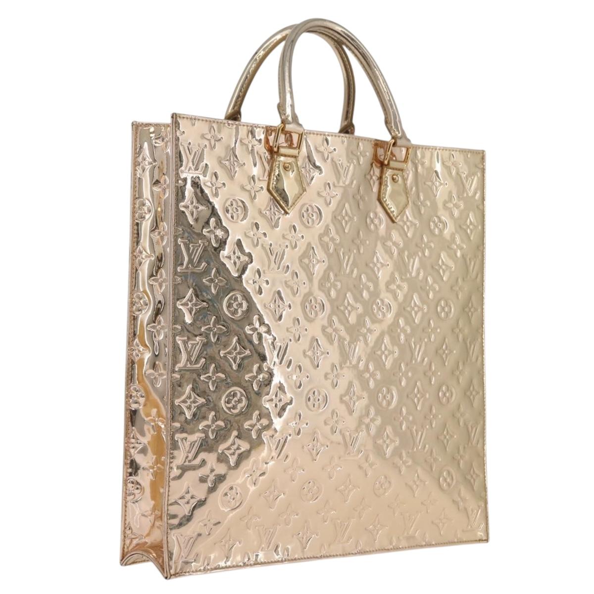 LOUIS VUITTON Monogram Miroir Sac Plat Bag Gold Dore M40268 LV Auth 210052SM