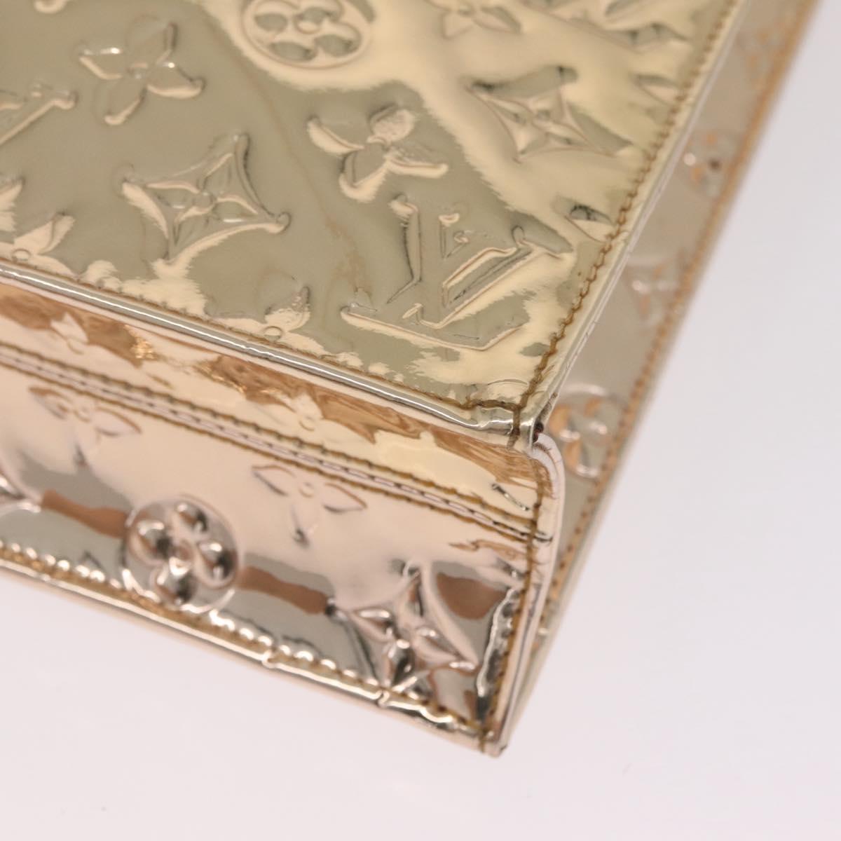 LOUIS VUITTON Monogram Miroir Sac Plat Bag Gold Dore M40268 LV Auth 210052SM
