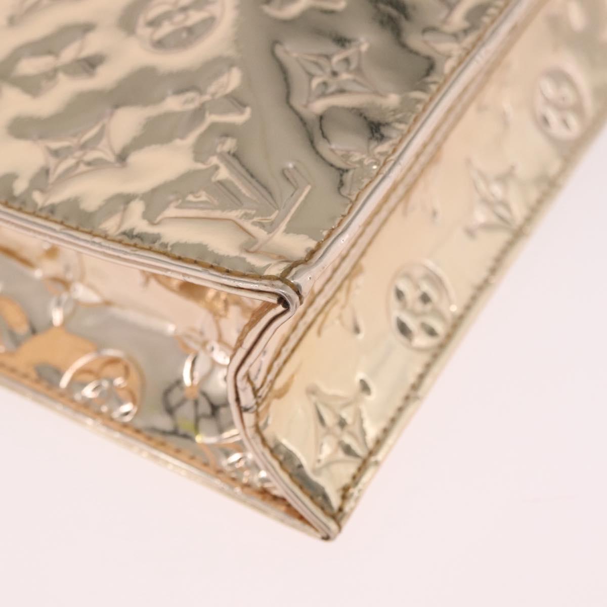 LOUIS VUITTON Monogram Miroir Sac Plat Bag Gold Dore M40268 LV Auth 210052SM