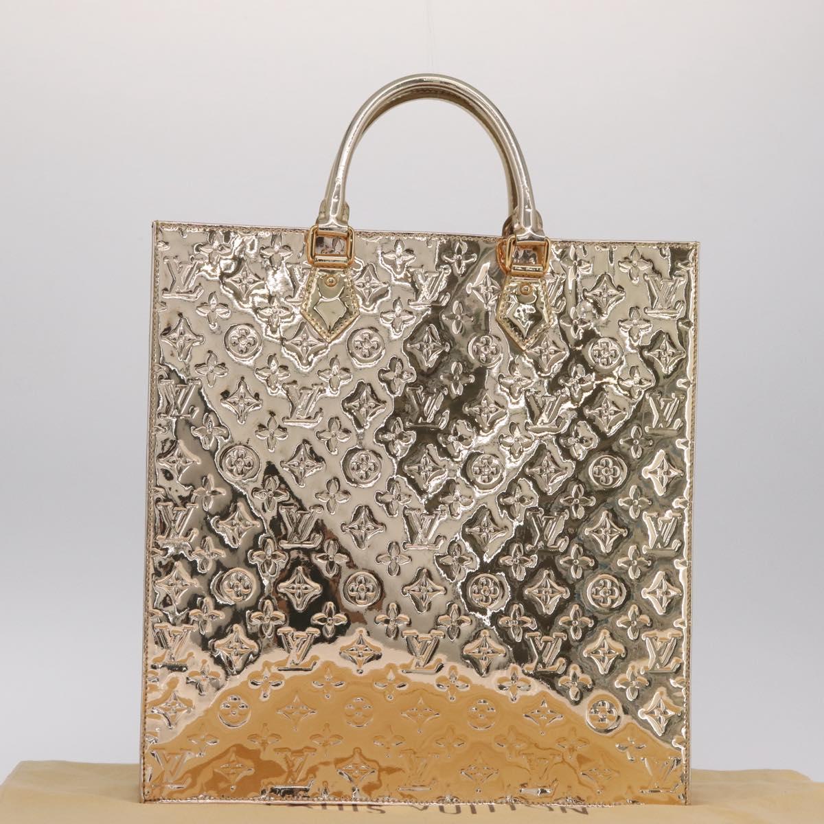 LOUIS VUITTON Monogram Miroir Sac Plat Bag Gold Dore M40268 LV Auth 210052SM