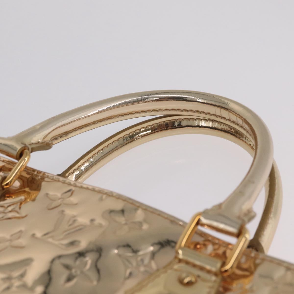 LOUIS VUITTON Monogram Miroir Sac Plat Bag Gold Dore M40268 LV Auth 210052SM