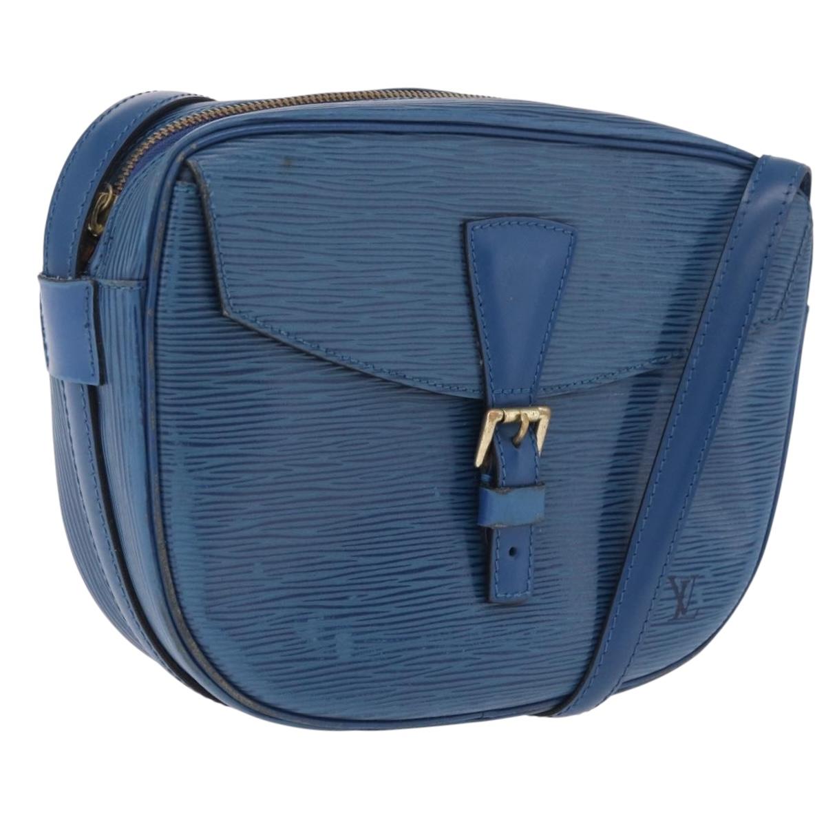 LOUIS VUITTON Epi Jeune Fille MM Shoulder Bag Toledo Blue M52155 LV Auth 210059A