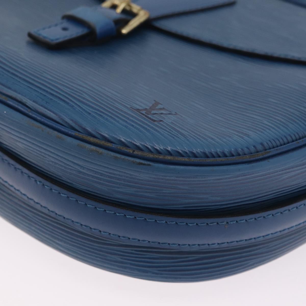 LOUIS VUITTON Epi Jeune Fille MM Shoulder Bag Toledo Blue M52155 LV Auth 210059A