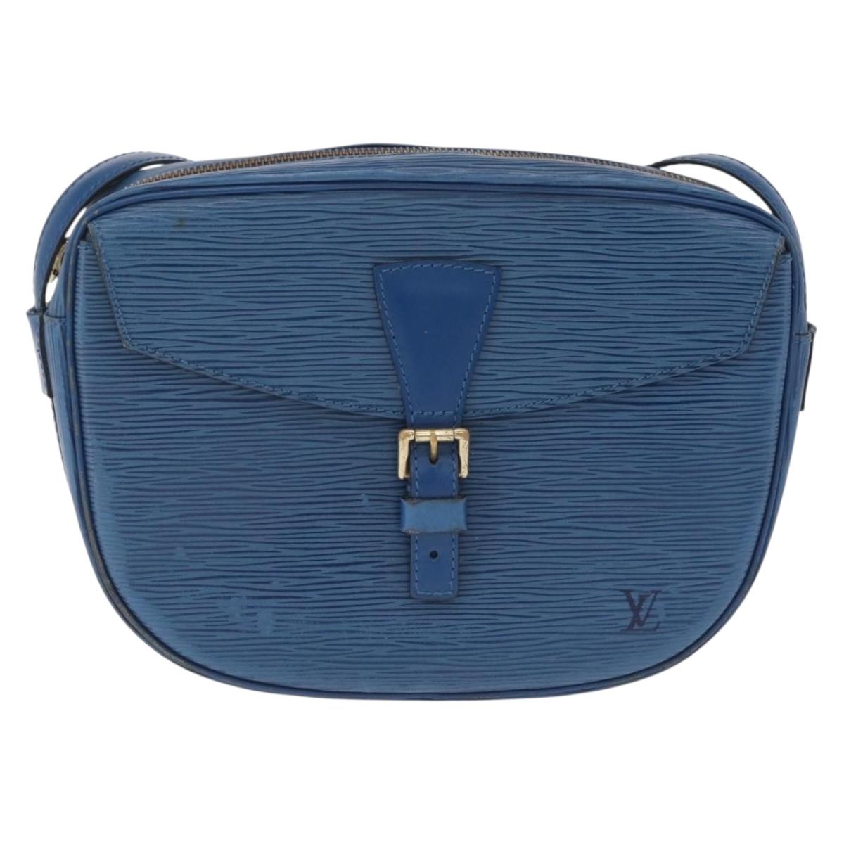 LOUIS VUITTON Epi Jeune Fille MM Shoulder Bag Toledo Blue M52155 LV Auth 210059A