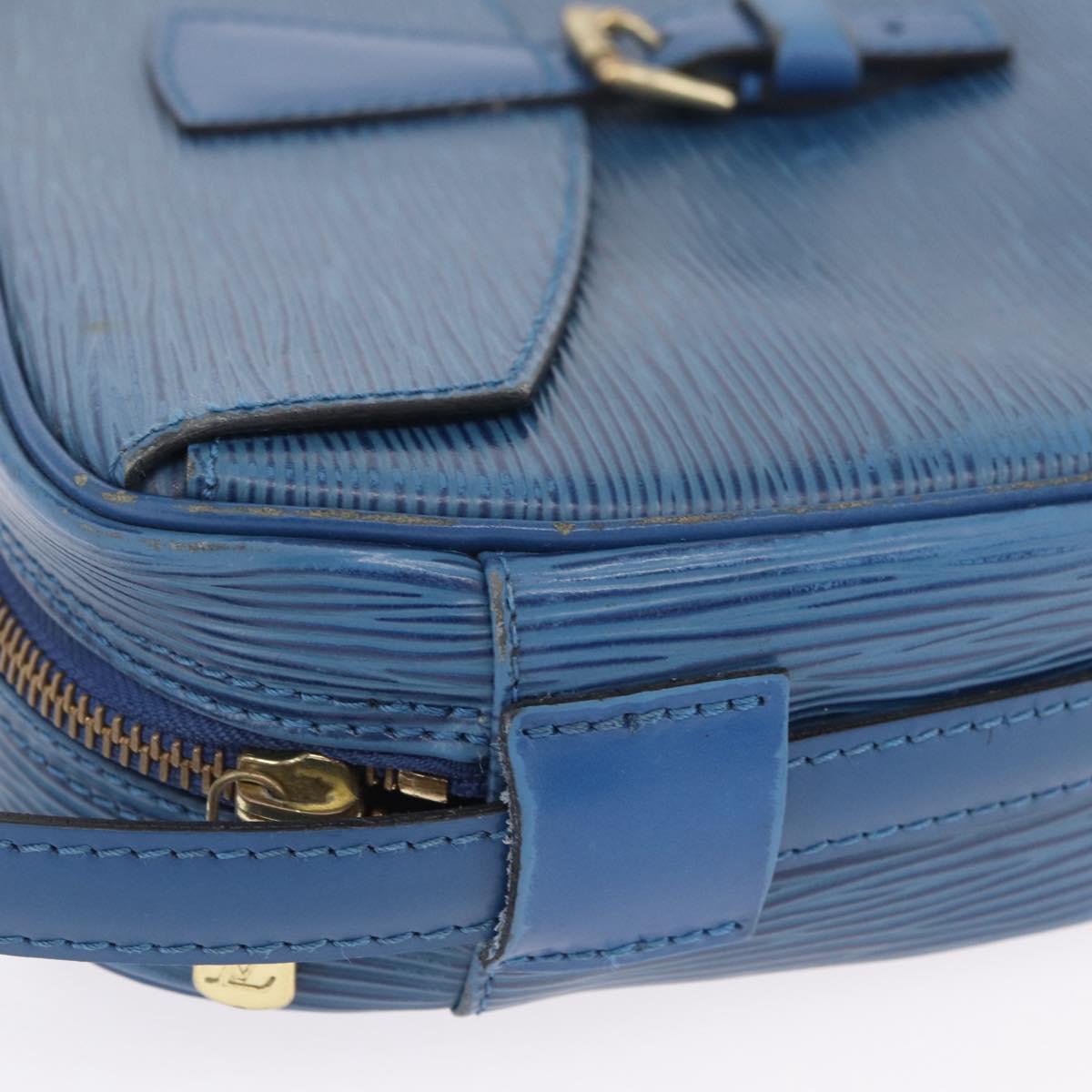 LOUIS VUITTON Epi Jeune Fille MM Shoulder Bag Toledo Blue M52155 LV Auth 210059A