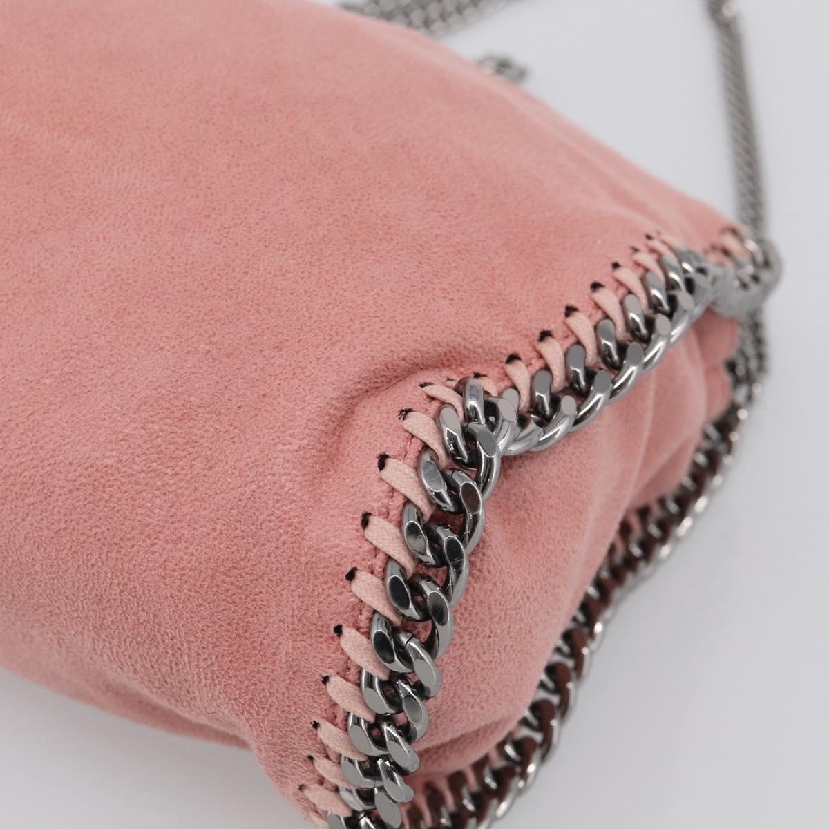 Stella McCartney Chain Falabella Bag Polyester Pink Silver 371223 Auth 210065A