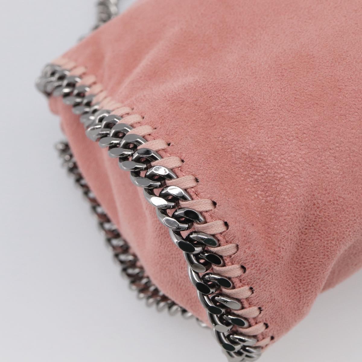 Stella McCartney Chain Falabella Bag Polyester Pink Silver 371223 Auth 210065A